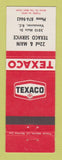 Matchbook Cover - Texaco oil gas 22nd & Main Vancouver BC