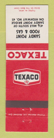 Matchbook Cover - Texaco oil gas Sandy Point Food ON? Canada