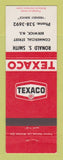 Matchbook Cover - Texaco oil gas Ronald Smith Berwick NS