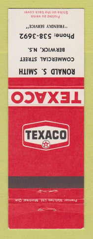 Matchbook Cover - Texaco oil gas Ronald Smith Berwick NS