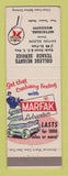 Matchbook Cover - Texaco oil gas College Heights Hattiesburg MS