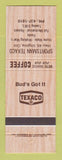 Matchbook Cover - Texaco oil gas Sportsman Virginia ON