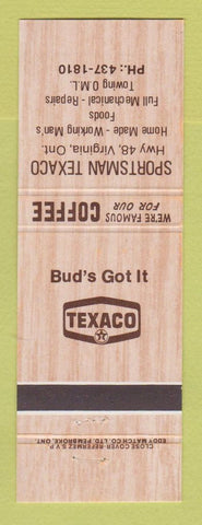 Matchbook Cover - Texaco oil gas Sportsman Virginia ON