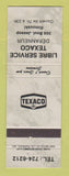 Matchbook Cover - Texaco oil gas Libre Service Rimouski QC