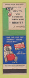 Matchbook Cover - Texaco oil gas JG Hedges Los Angeles CA