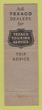 Matchbook Cover - Texaco oil gas JG Hedges Los Angeles CA