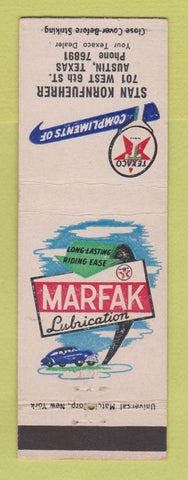 Matchbook Cover - Texaco oil gas Stan Kornfuehrer Austin TX