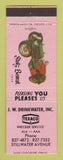 Matchbook Cover - Texaco oil gas JW Drinkwater Orono ME