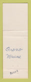 Matchbook Cover - Texaco oil gas JW Drinkwater Orono ME