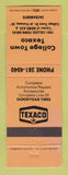 Matchbook Cover - Texaco oil gas College Town Sacramento CA Goodyear Tires