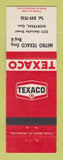 Matchbook Cover - Texaco oil gas Metro Montreal QC