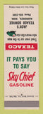 Matchbook Cover - Texaco oil gas Jack's Mahnomen MN