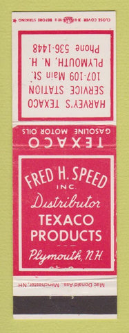 Matchbook Cover - Texaco oil gas Harvey's Service Plymouth NH