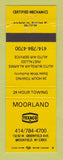 Matchbook Cover - Texaco oil gas Moorland Brookfield WI