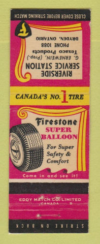 Matchbook Cover - Texaco oil gas Riverside Dryden ON LAMINATED