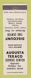 Matchbook Cover - Texaco oil gas Augusta ME