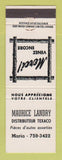 Matchbook Cover - Texaco oil gas Maurice Landry Maria QC