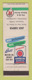 Matchbook Cover - Texaco oil gas Jack Cooper Stockton CA