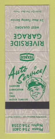 Matchbook Cover - Texaco oil gas Riverside Garage West Guilford ON  LAMINATED