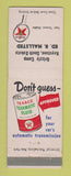 Matchbook Cover - Texaco oil gas Grizzly Camp Keystone SD