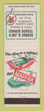 Matchbook Cover - Texaco oil gas George and Jim's Corte Madera CA low phone #