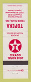 Matchbook Cover - Texaco oil gas Topeka KS