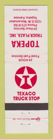 Matchbook Cover - Texaco oil gas Topeka KS