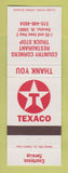 Matchbook Cover - Texaco oil gas Country Corners Restaurant Decatur IA