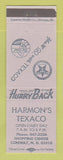Matchbook Cover - Texaco oil gas HARmon's Conway NH