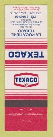 Matchbook Cover - Texaco oil gas La Pocatiere QC