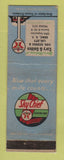 Matchbook Cover - Texaco oil gas Cary & Golden Rome NY WEAR LAMINATED