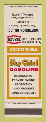 Matchbook Cover - Texaco oil gas Wuethrich Eureka IL