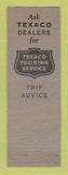 Matchbook Cover - Texaco oil gas Bob & Ted's LAMINATED