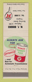 Matchbook Cover - Texaco oil gas WF Brooks Bowling Green VA LAMINATED