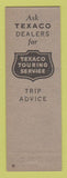 Matchbook Cover - Texaco oil gas Elwood Shiffer Wilkes Barre PA