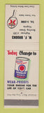 Matchbook Cover - Texaco oil gas WF Brooks Bowling Green VA LAMINATED