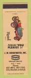 Matchbook Cover - Texaco oil gas JW Drinkwater Orono ME