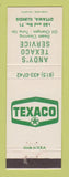 Matchbook Cover - Texaco oil gas Andy's Service Ottawa IL