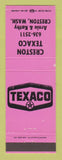 Matchbook Cover - Texaco oil gas Creston WA