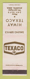 Matchbook Cover - Texaco oil gas Hiway Atlantic IA