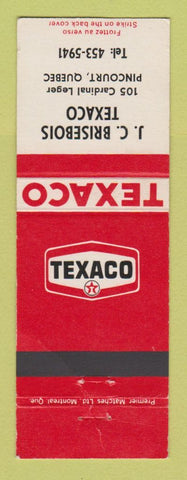 Matchbook Cover - Texaco oil gas JC Brisebois Pincourt QC