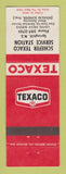 Matchbook Cover - Texaco oil gas Schiefer Springhill NS