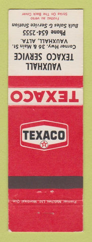 Matchbook Cover - Texaco oil gas Vauxhall AB