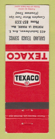 Matchbook Cover - Texaco oil gas Garland Portage La Prairie MB WEAR