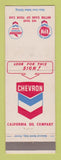 Matchbook Cover - Chevron oil gas California Oil RPM