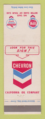 Matchbook Cover - Chevron oil gas California Oil RPM