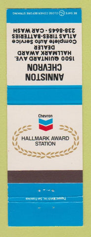 Matchbook Cover - Chevron oil gas Anniston AL