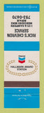 Matchbook Cover - Chevron oil gas Rick's Denver Colorado Mercedes Benz Service