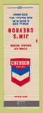 Matchbook Cover - Chevron oil gas Jim's Oak Harbor WA
