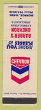 Matchbook Cover - Chevron oil gas Barber's Monroe WA WEAR